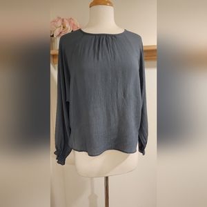 ZARA Brand Blue Gray Blouse